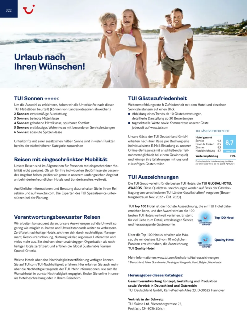 TUI Prospekt vom 01.11.2024, Seite 322