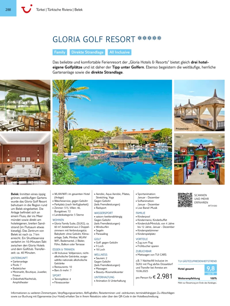 TUI Prospekt vom 01.01.2025, Seite 288