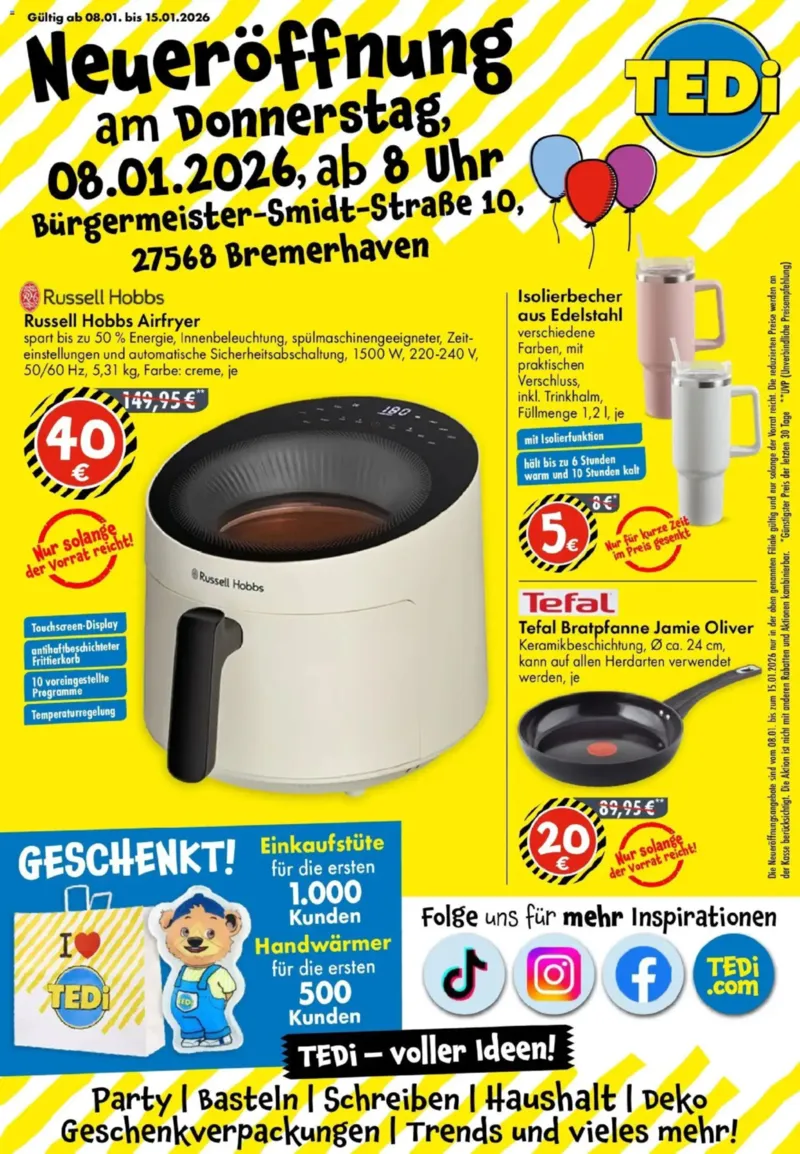 TEDi Prospekt vom 08.01.2026, Seite 1