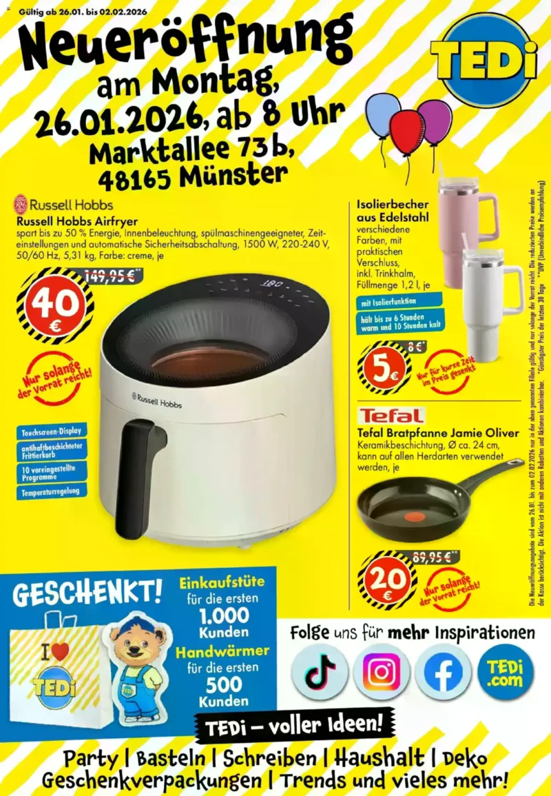 TEDi Prospekt vom 26.01.2026, Seite 1
