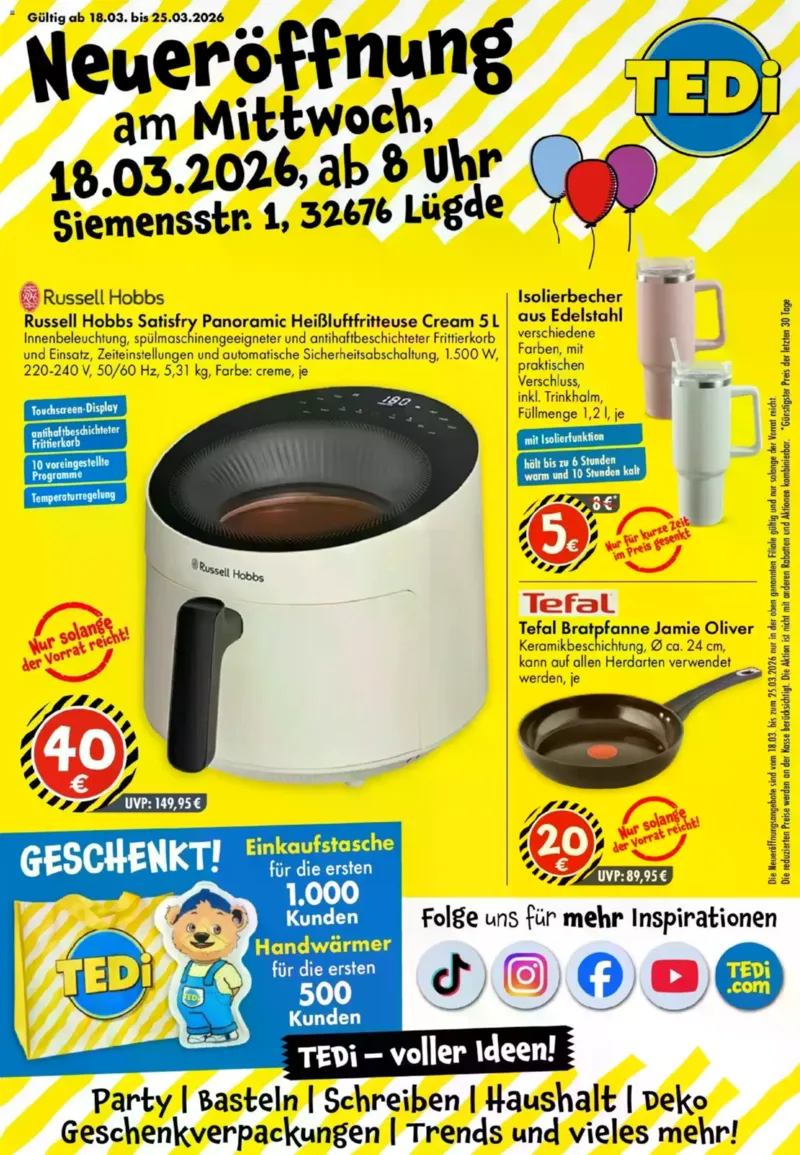 TEDi Prospekt vom 13.03.2026, Seite 1