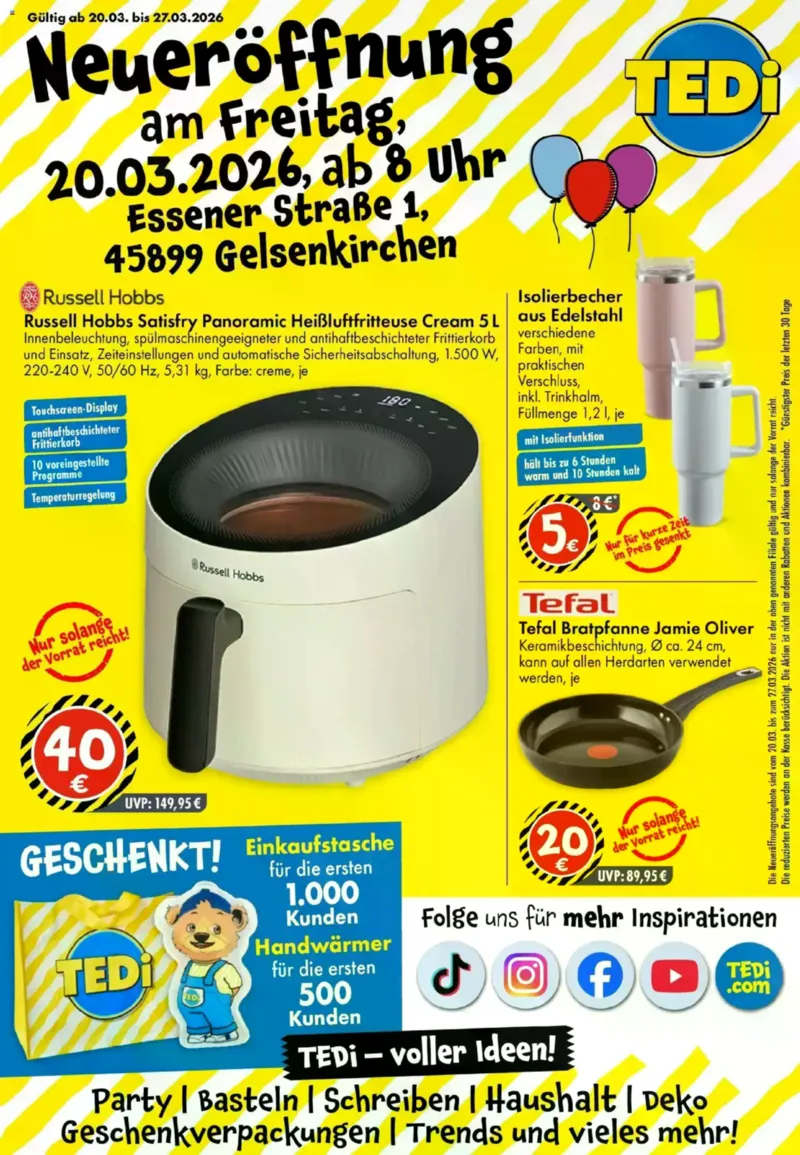 TEDi Prospekt vom 20.03.2026, Seite 1