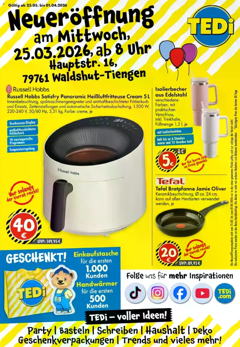 TEDi Prospekt vom 25.03.2026, Seite 1