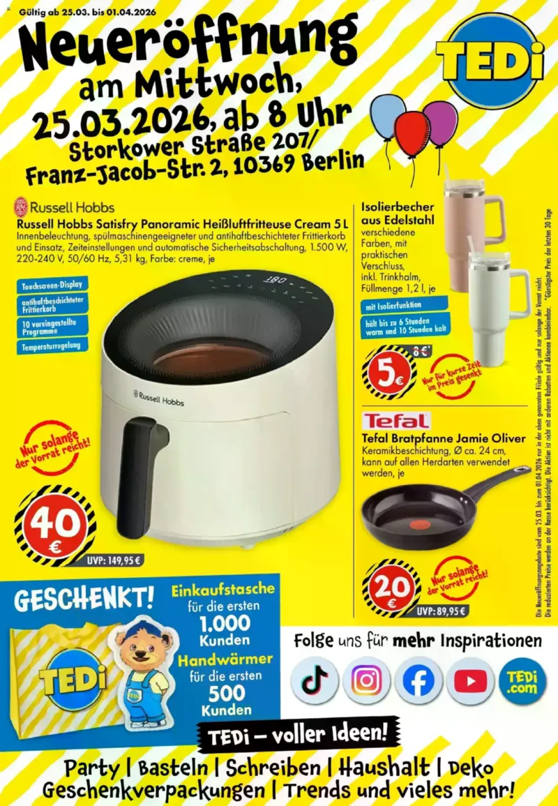 TEDi Prospekt vom 25.03.2026, Seite 1