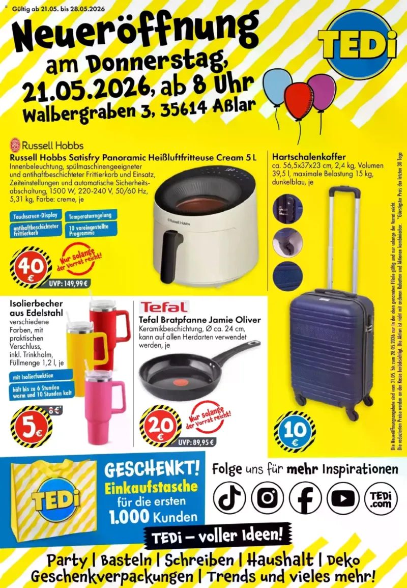 TEDi Prospekt vom 21.05.2026, Seite 1