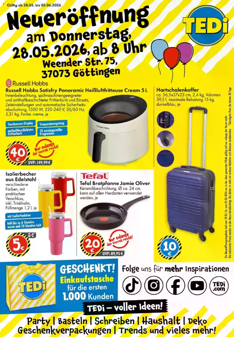 TEDi Prospekt vom 28.05.2026, Seite 1