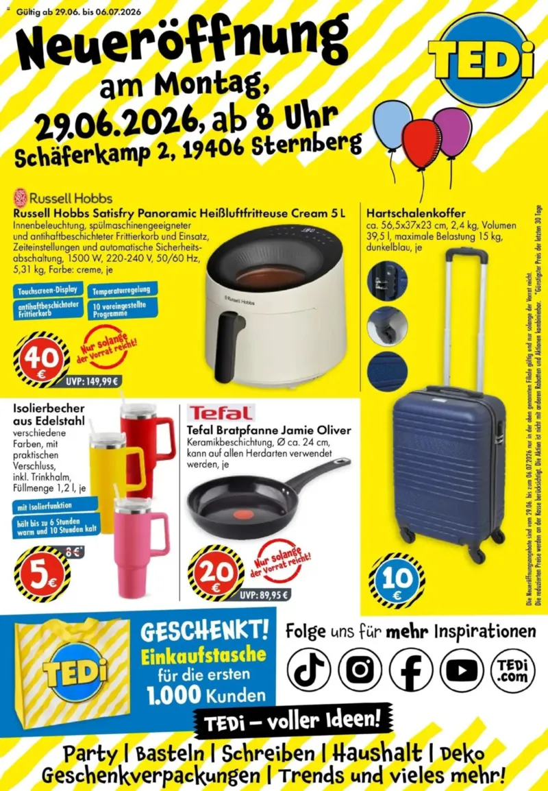 TEDi Prospekt vom 29.06.2026, Seite 1