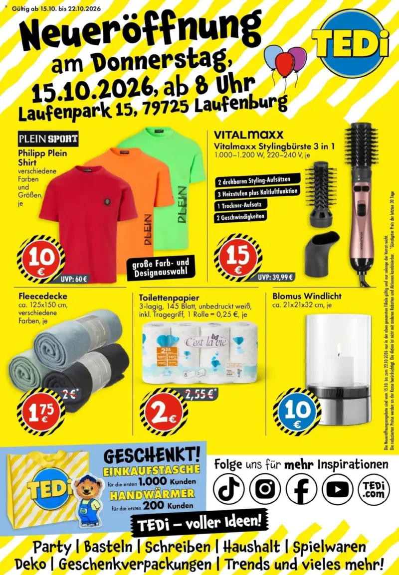 TEDi Prospekt vom 15.10.2026, Seite 1