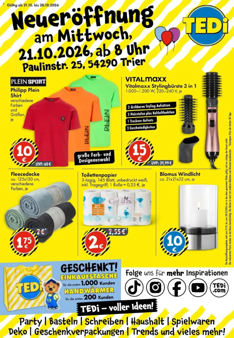 TEDi Prospekt vom 21.10.2026, Seite 1
