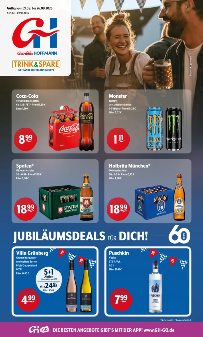 Trink & Spare Prospekt vom 21.09.2026, Seite 1