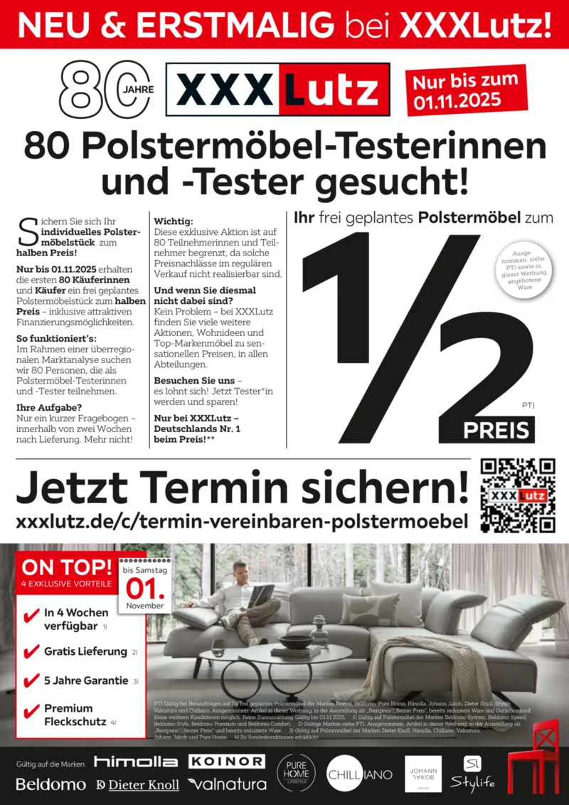 XXXLutz Prospekt vom 26.10.2025, Seite 1