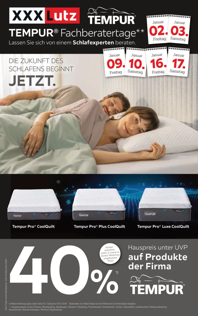XXXLutz Prospekt vom 02.01.2026, Seite 1