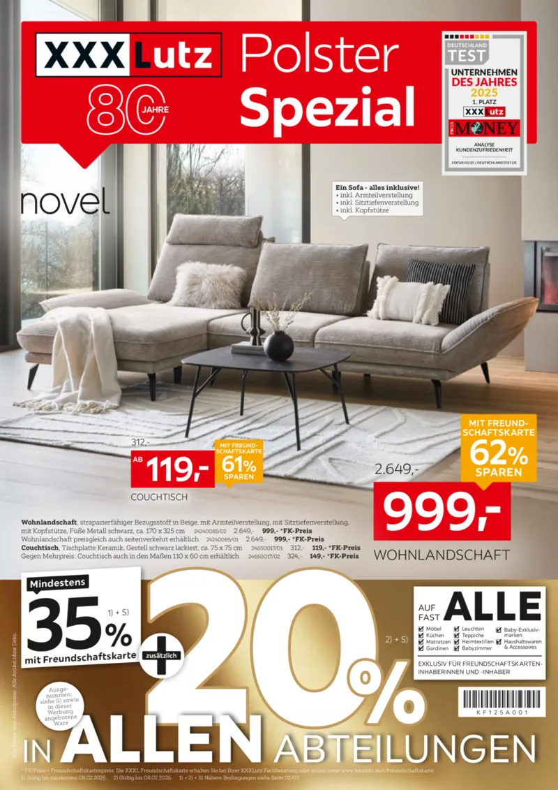 XXXLutz Prospekt vom 25.01.2026, Seite 1
