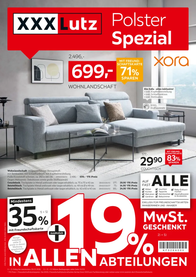 XXXLutz Prospekt vom 22.02.2026, Seite 1