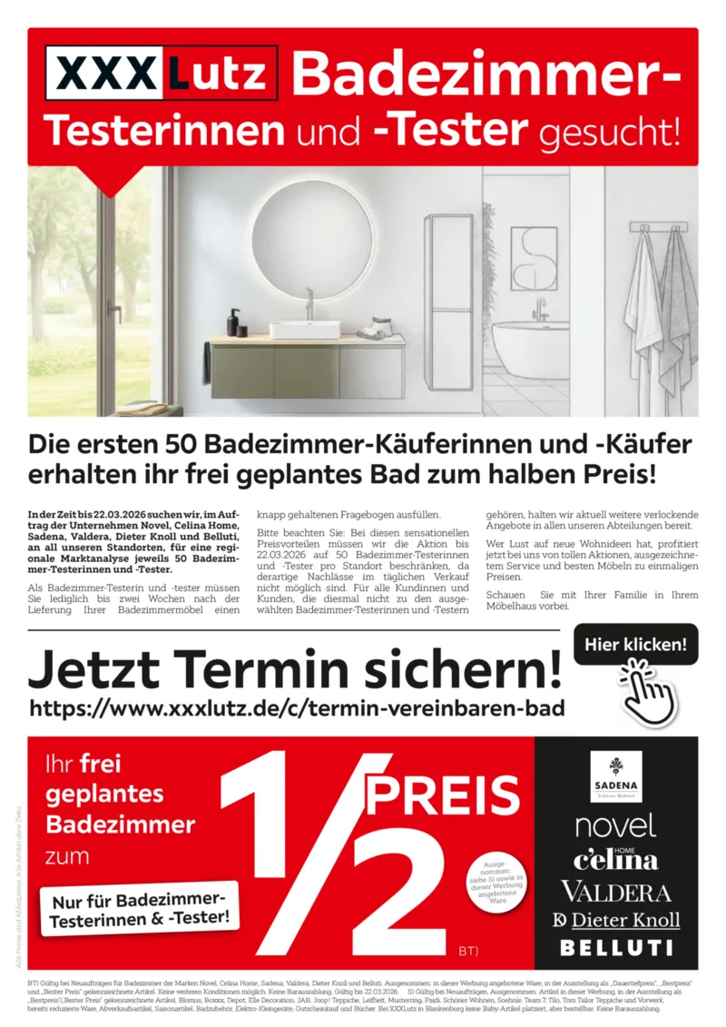 XXXLutz Prospekt vom 08.03.2026, Seite 1