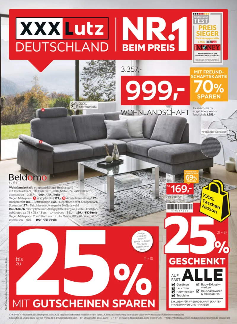 XXXLutz Prospekt vom 08.03.2026, Seite 1