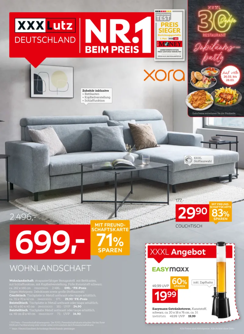 XXXLutz Prospekt vom 22.03.2026, Seite 1