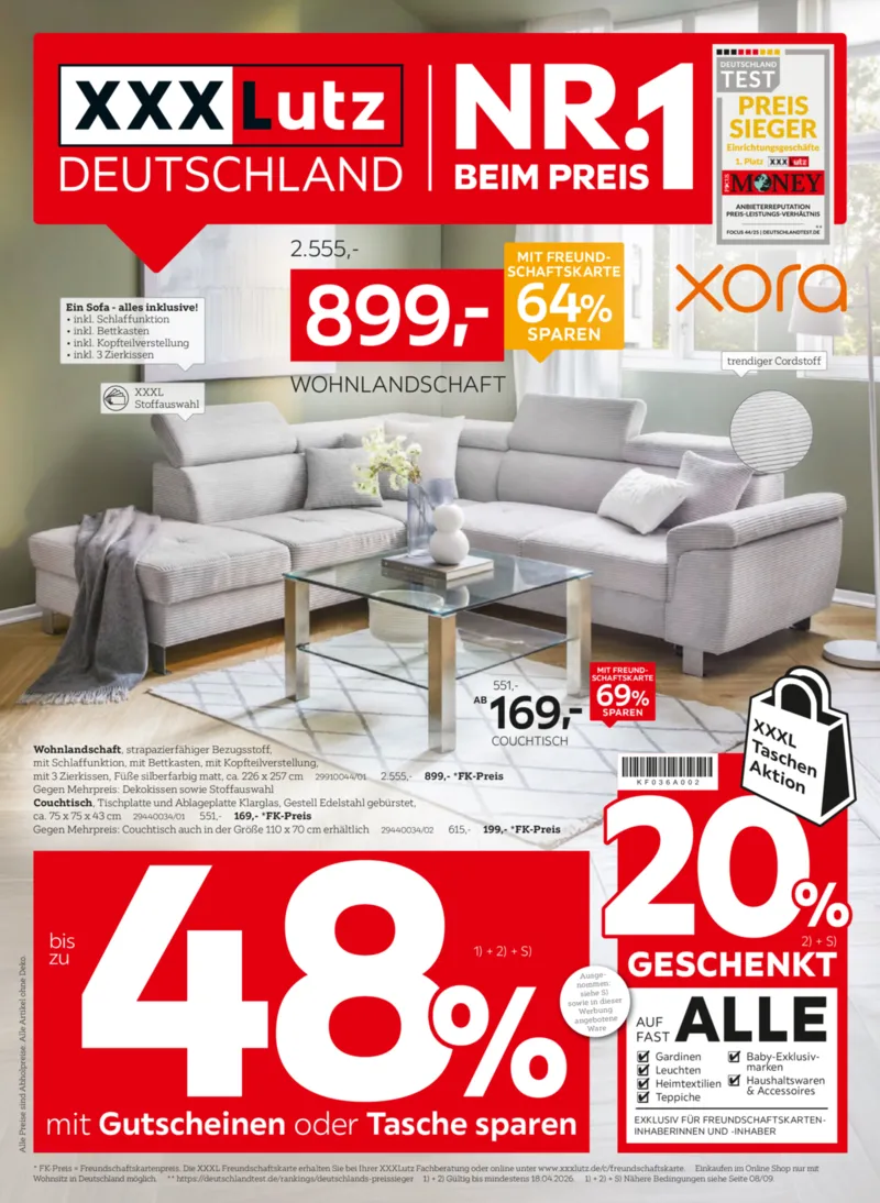 XXXLutz Prospekt vom 04.04.2026, Seite 1