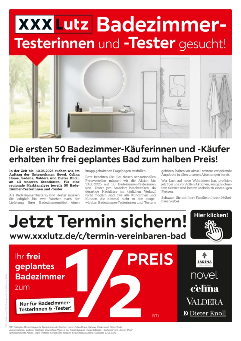 XXXLutz Prospekt vom 25.04.2026, Seite 1