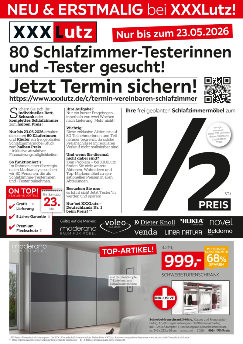 XXXLutz Prospekt vom 09.05.2026, Seite 1