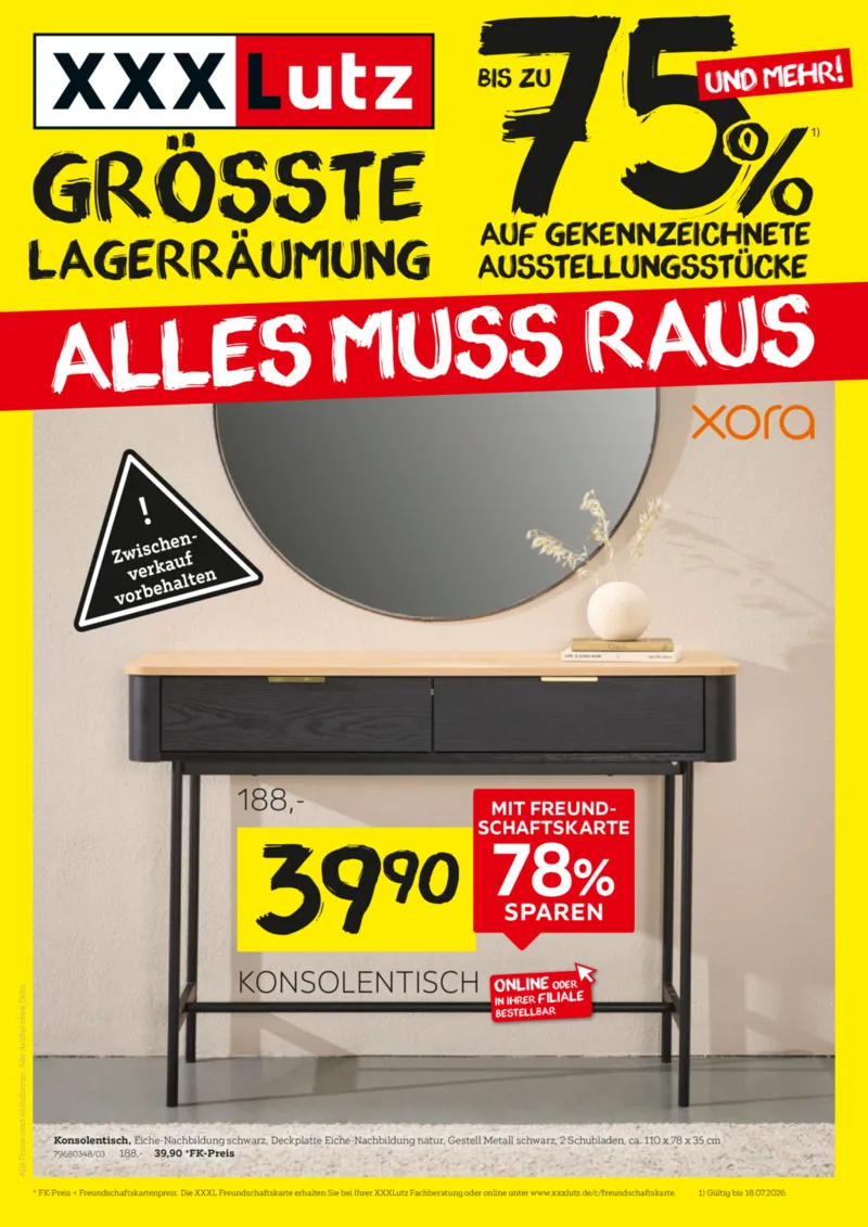 XXXLutz Prospekt vom 04.07.2026, Seite 1