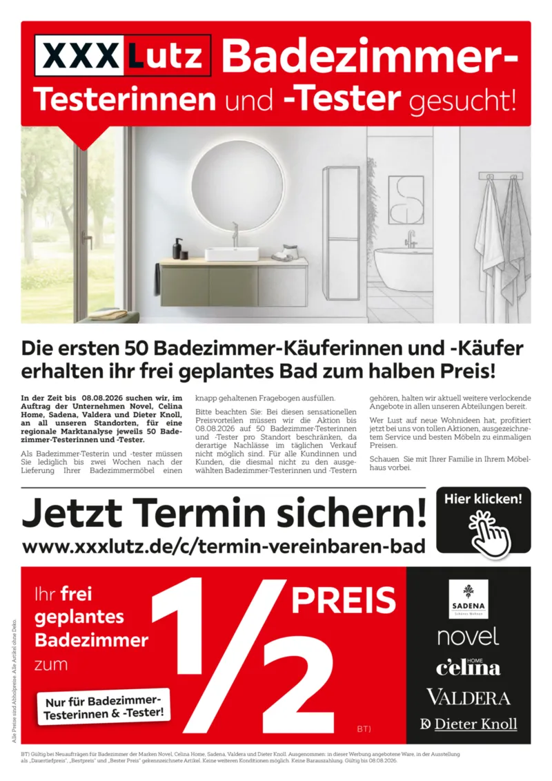 XXXLutz Prospekt vom 25.07.2026, Seite 1