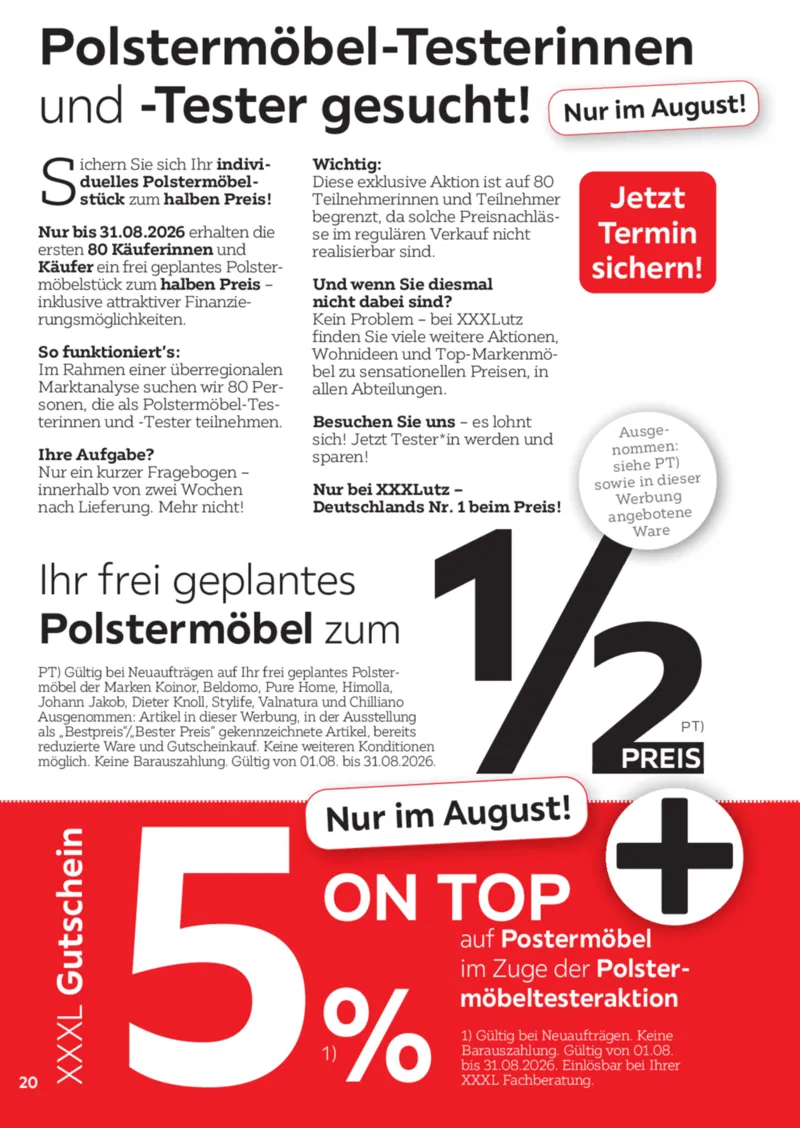 XXXLutz Prospekt vom 01.08.2026, Seite 20