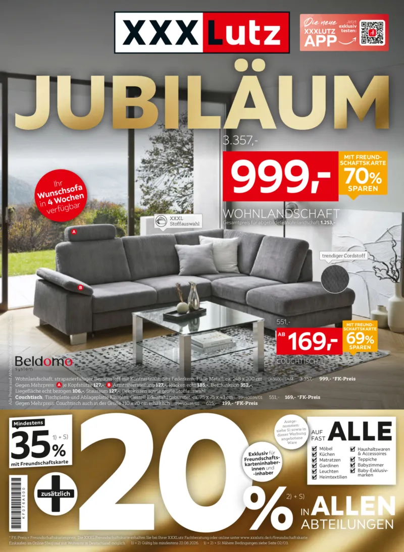 XXXLutz Prospekt vom 08.08.2026, Seite 1
