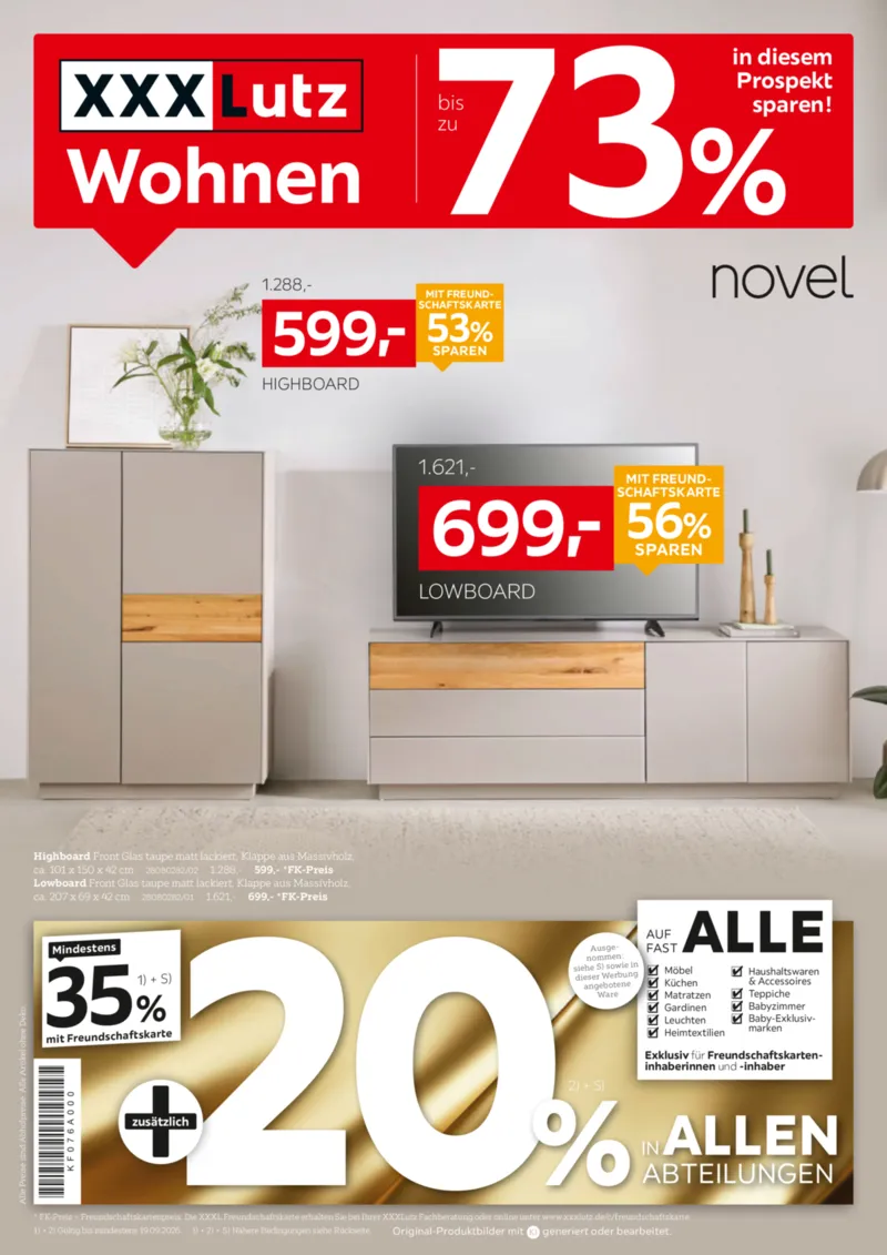 XXXLutz Prospekt vom 05.09.2026, Seite 1