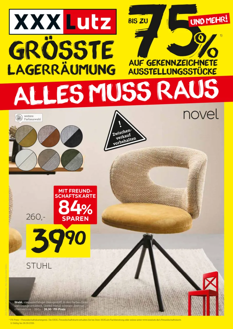 XXXLutz Prospekt vom 12.09.2026, Seite 1