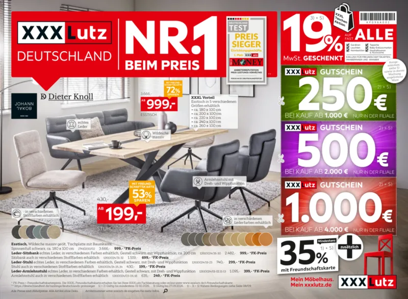 XXXLutz Prospekt vom 19.09.2026, Seite 1