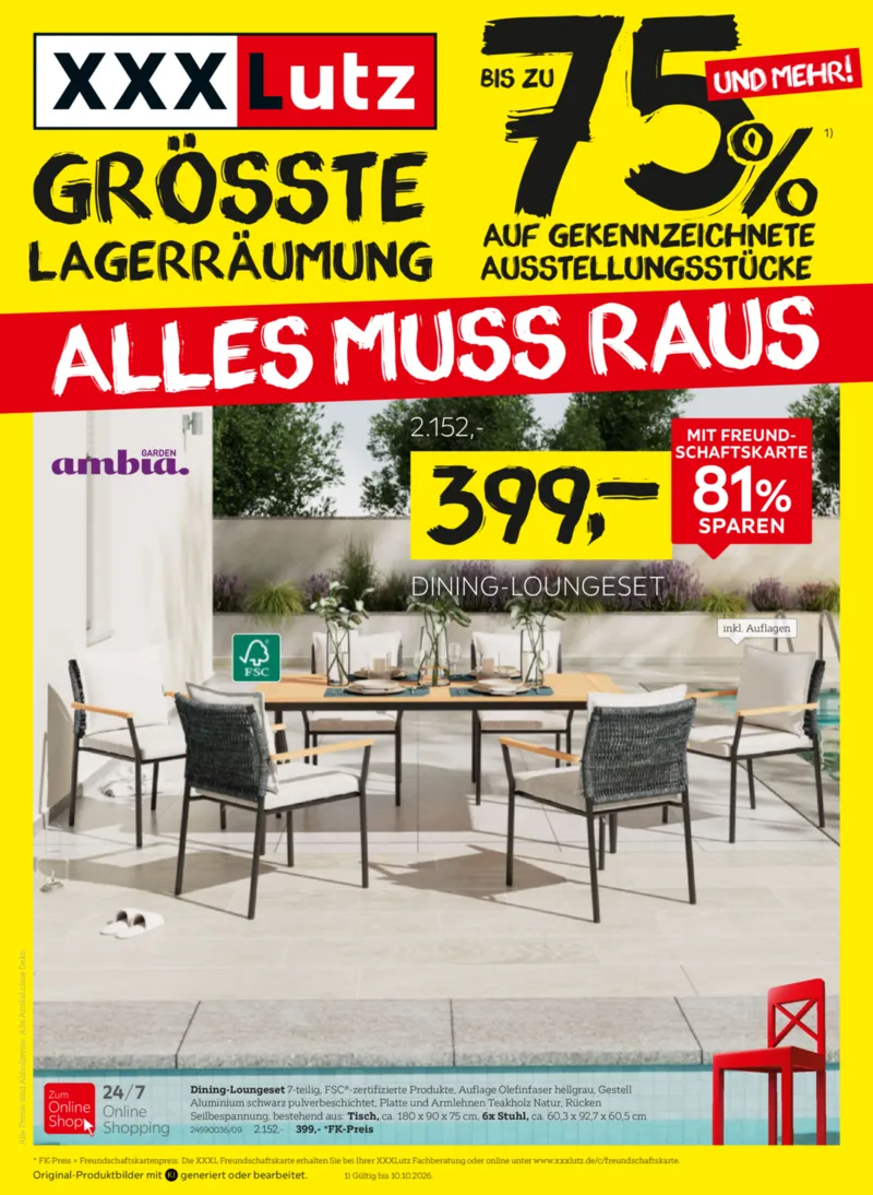 XXXLutz Prospekt vom 26.09.2026, Seite 1