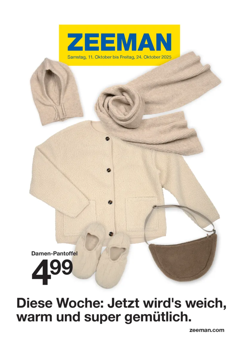 Zeeman Prospekt vom 11.10.2025, Seite 1 Zeeman Prospekt vom 11.10.2025, Seite 1