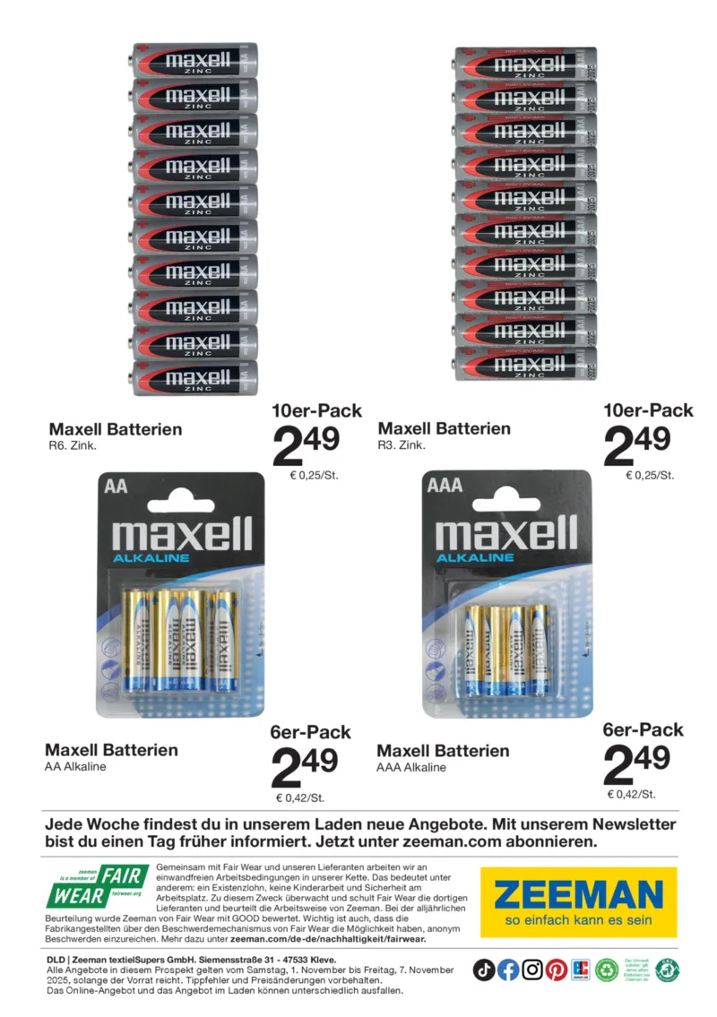 Zeeman Prospekt vom 01.11.2025, Seite 20