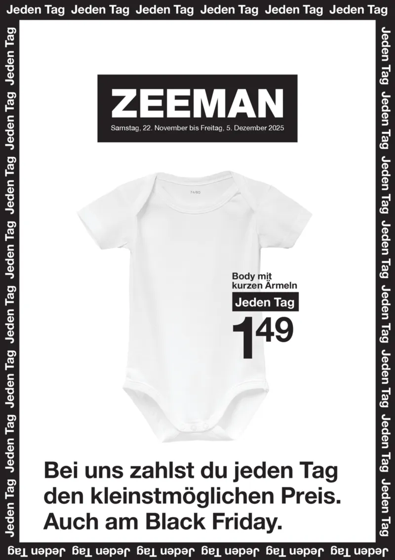 Zeeman Prospekt vom 22.11.2025, Seite 1