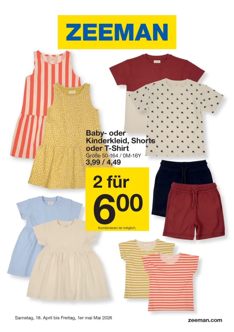 Zeeman Prospekt vom 18.04.2026, Seite 1