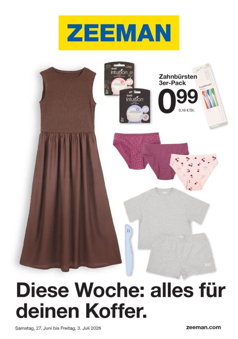 Zeeman Prospekt vom 27.06.2026, Seite 1