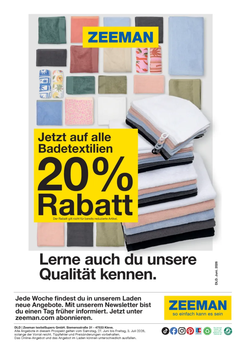 Zeeman Prospekt vom 27.06.2026, Seite 18