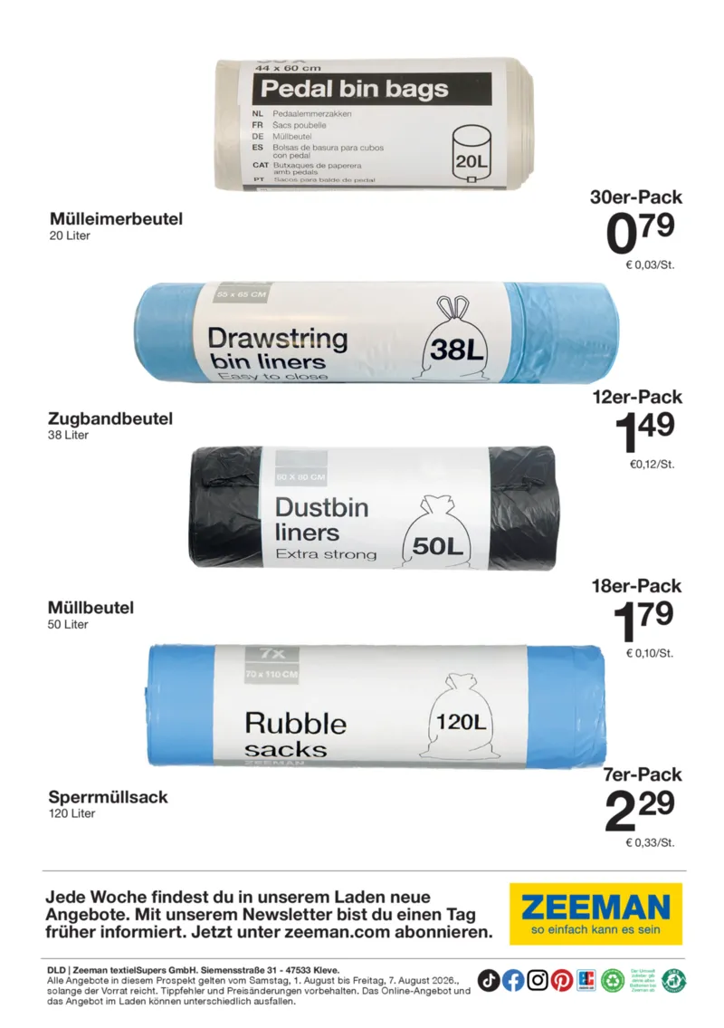 Zeeman Prospekt vom 01.08.2026, Seite 13
