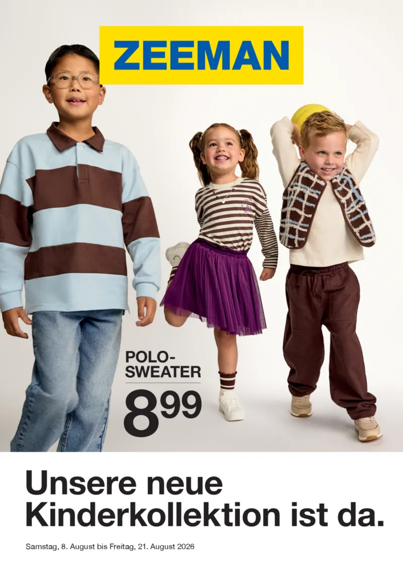 Zeeman Prospekt vom 08.08.2026, Seite 1