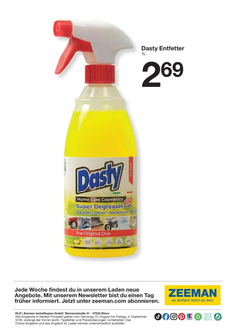 Zeeman Prospekt vom 22.08.2026, Seite 30