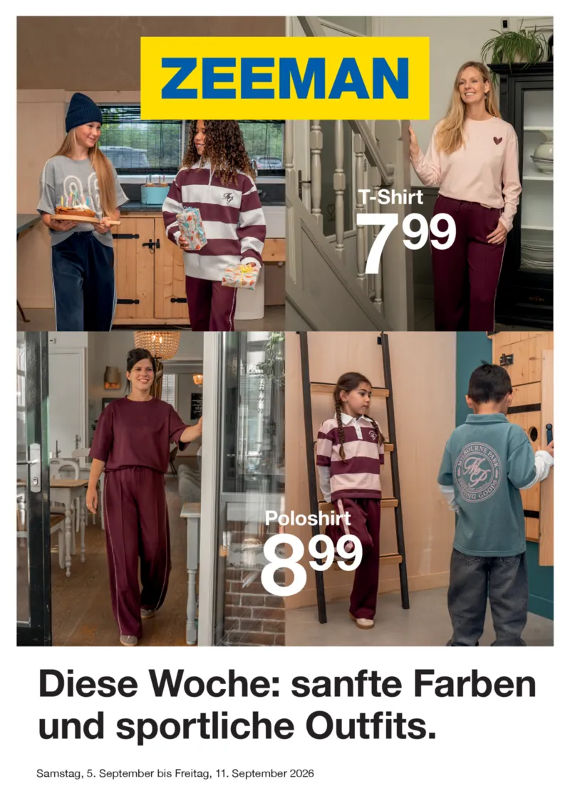 Zeeman Prospekt vom 05.09.2026, Seite 1