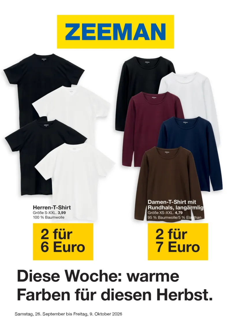 Zeeman Prospekt vom 26.09.2026, Seite 1