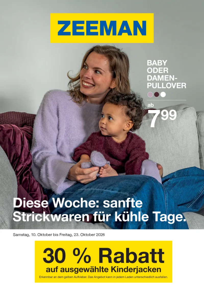 Zeeman Prospekt vom 10.10.2026, Seite 1
