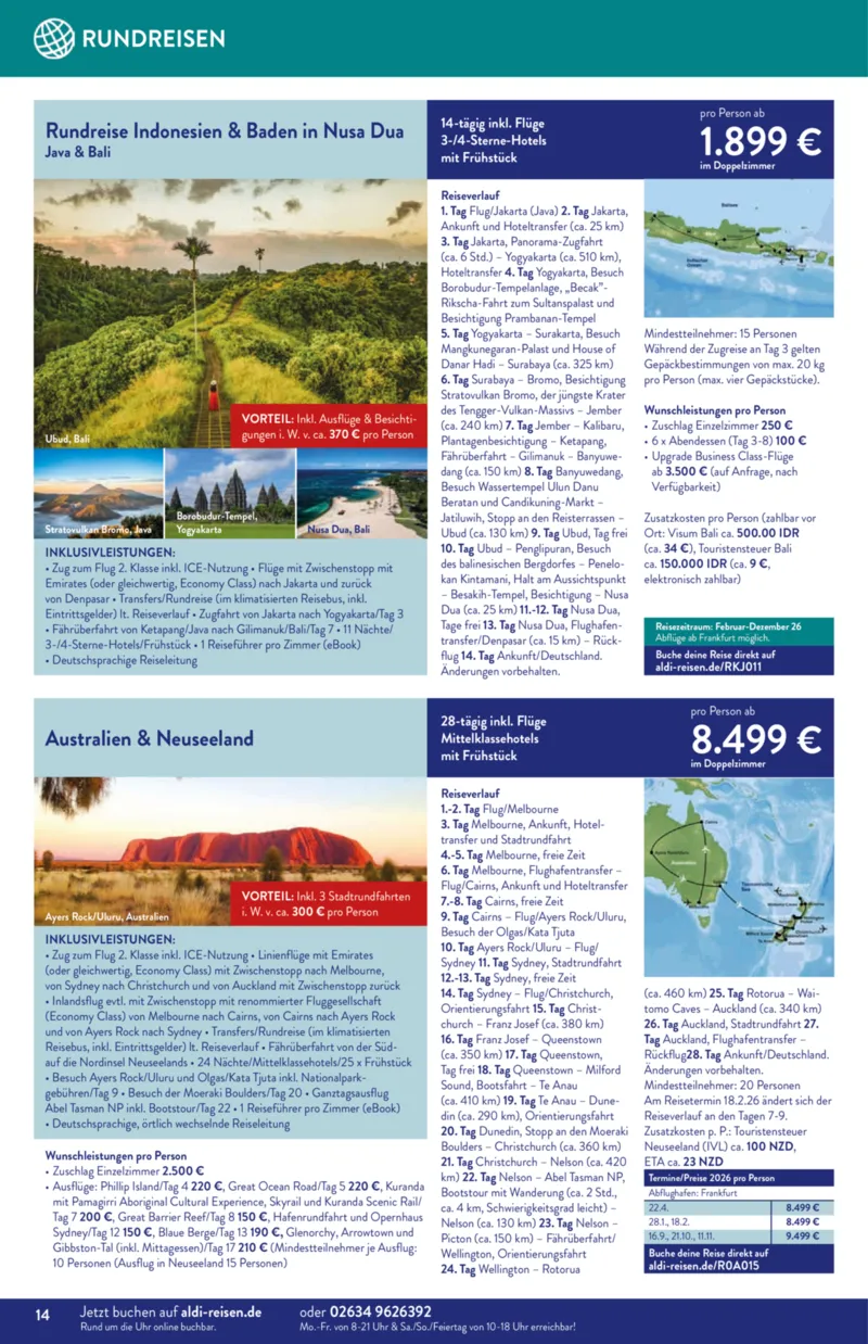 ALDI Reisen Prospekt vom 01.11.2025, Seite 14