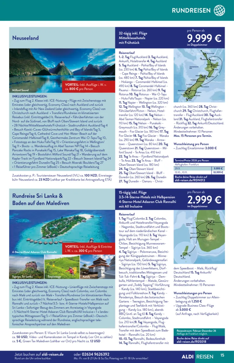 ALDI Reisen Prospekt vom 01.11.2025, Seite 15