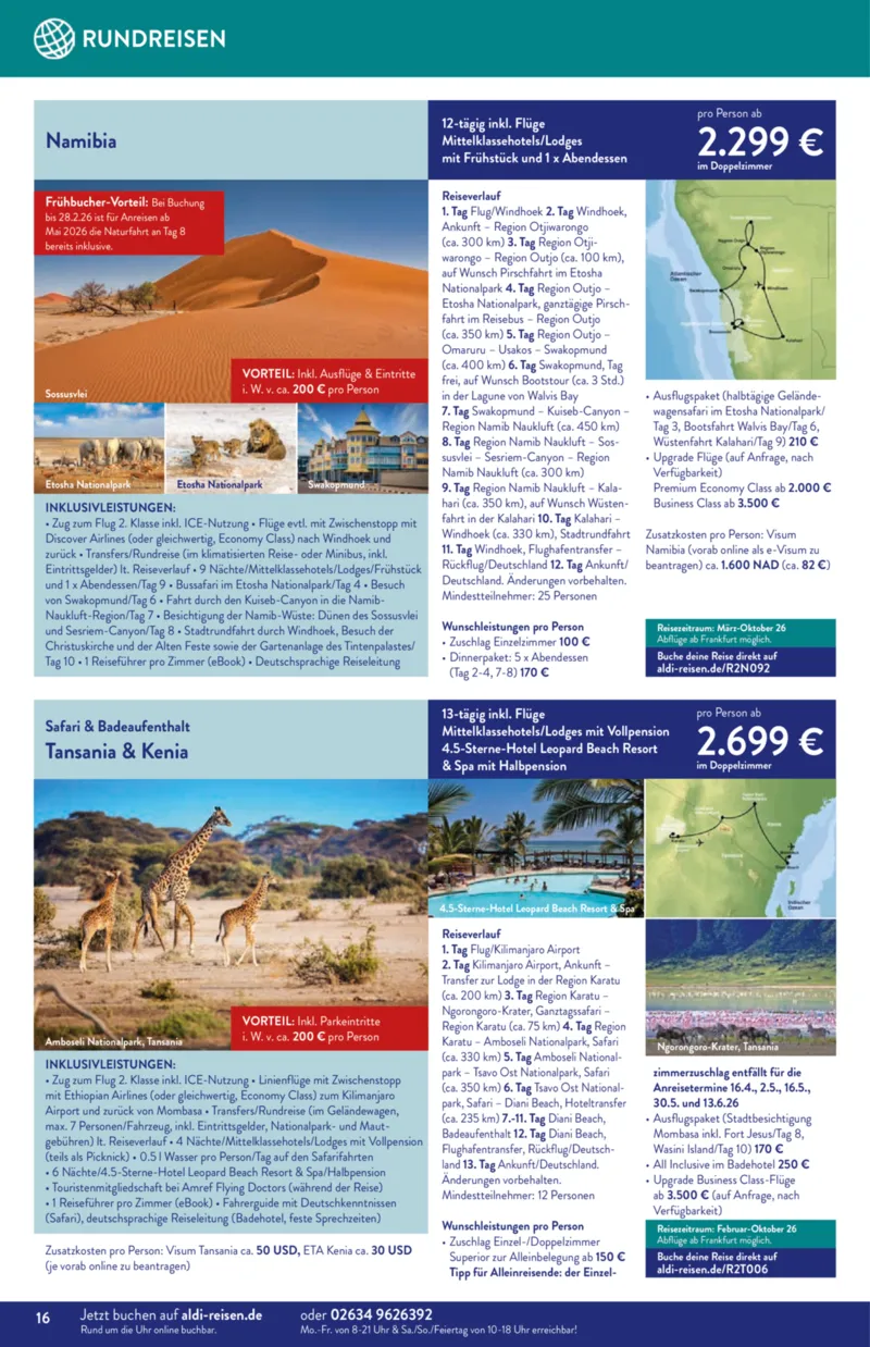 ALDI Reisen Prospekt vom 01.11.2025, Seite 16