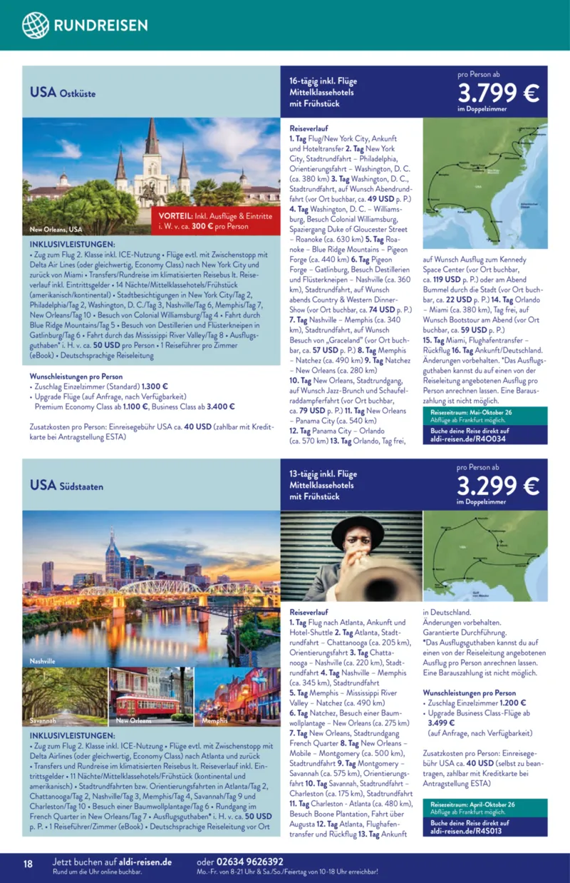ALDI Reisen Prospekt vom 01.11.2025, Seite 18