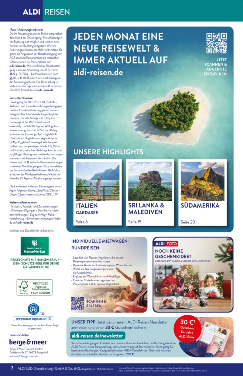 ALDI Reisen Prospekt vom 01.11.2025, Seite 2