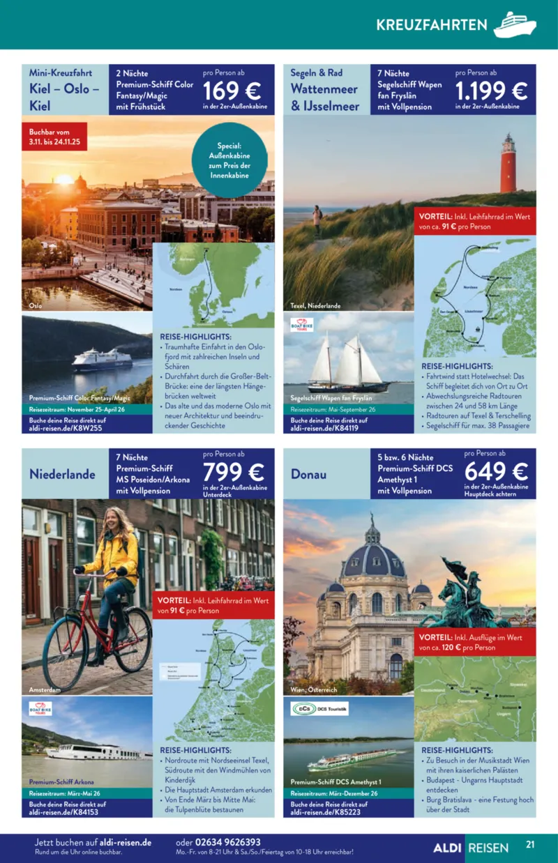 ALDI Reisen Prospekt vom 01.11.2025, Seite 21